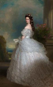 Empress Elisabeth of Austria wearing a gown by Charles Worth, 1865